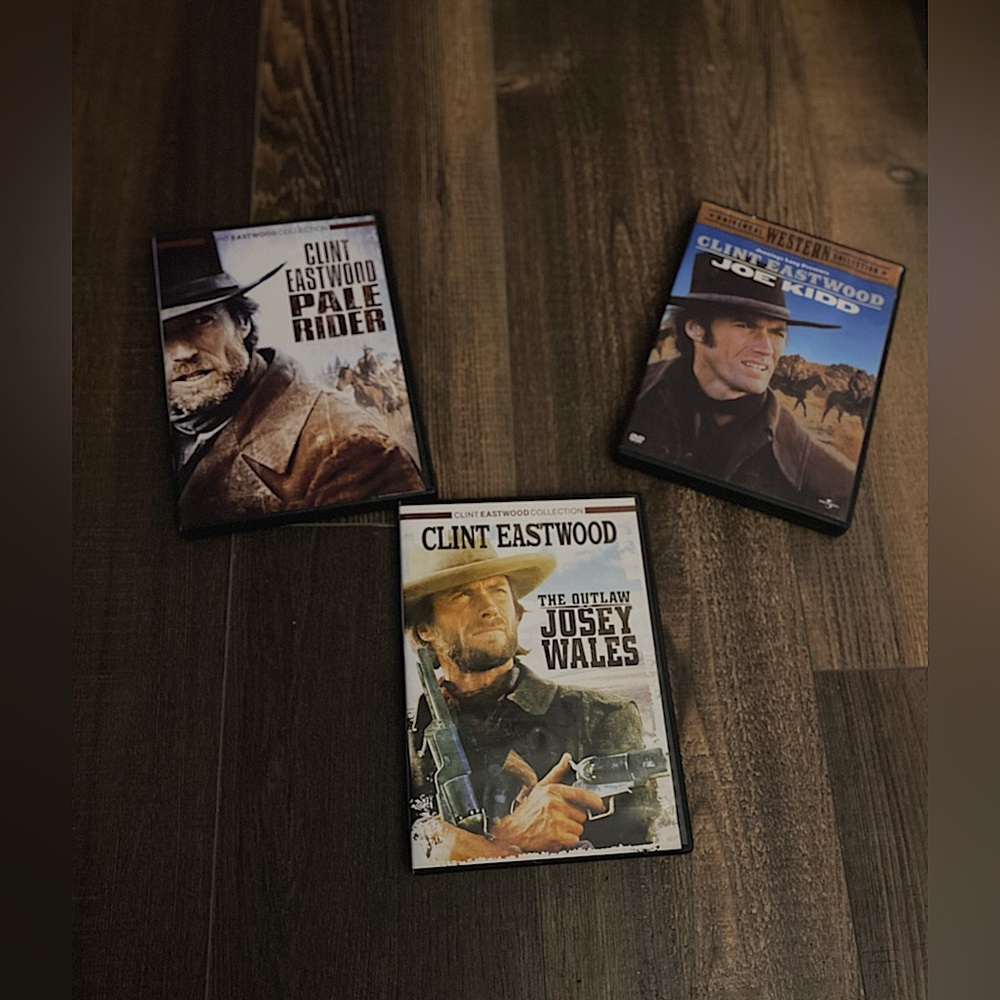 Where’s the Western movie buffs⁉️Three Clint Eastwood western films on DVD‼️